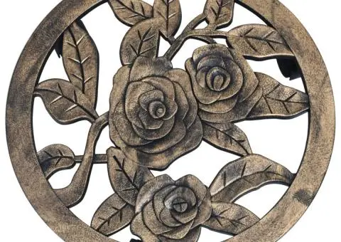 Suporturi de plante cu role, 6 buc., bronz, 38 cm, plastic - 3/5