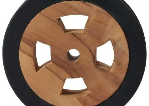 Roți de rezervă pentru șezlong, 2 buc., lemn masiv de tec - 2/5