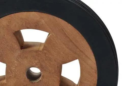 Roți de rezervă pentru șezlong, 2 buc., lemn masiv de tec - 3/5