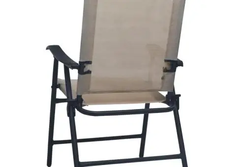 Scaune de grădină pliabile, 2 buc., gri taupe, textilenă - 5/5