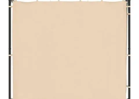 Pavilion cu draperii, crem, 3 x 6 m, oțel - 5/5