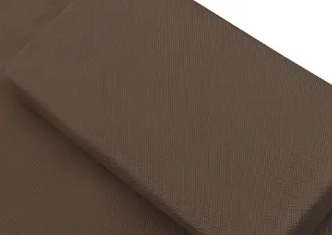 Pat șezlong de exterior, maro, material textil - 5/5