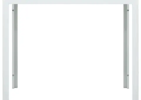 Măsuță de cafea, alb, 78x78x74 cm, HDPE, aspect lemn - 2/5