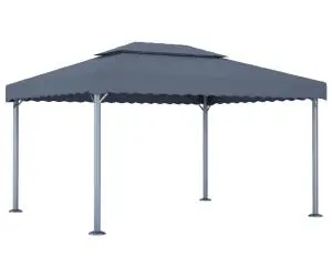 vidaXL Pavilion, antracit, 400 x 300 cm, aluminiu