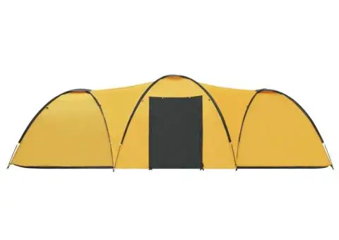 Cort camping tip iglu, 8 persoane, galben, 650x240x190 cm - 4/5