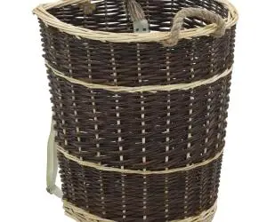 vidaXL Coș lemne foc curele de transport, natural 44,5x37x50 cm salcie