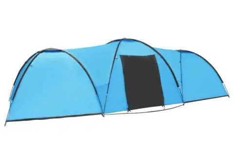Cort camping tip iglu, 8 persoane, albastru, 650x240x190 cm - 3/5