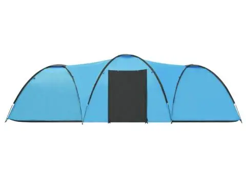 Cort camping tip iglu, 8 persoane, albastru, 650x240x190 cm - 4/5