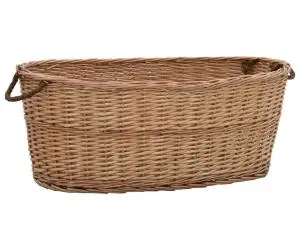 vidaXL Coș lemne foc cu mânere de transport natural 88x57x34 cm salcie
