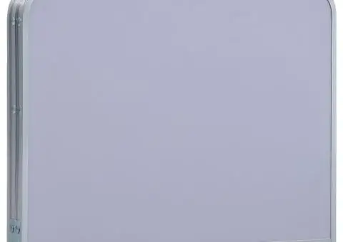 Masă de camping pliabilă, alb, 60 x 40 cm, aluminiu - 4/5