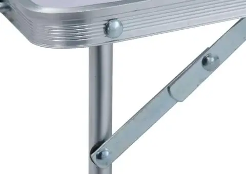 Masă de camping pliabilă, alb, 60 x 40 cm, aluminiu - 5/5