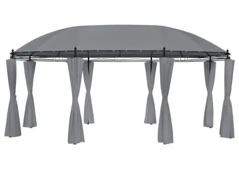 Pavilion cu perdele, antracit, 520x349x255 cm - 1/5