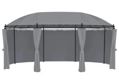 Pavilion cu perdele, antracit, 520x349x255 cm - 2/5