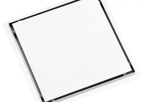 Rigolă de duș capac plat gresie 2-în-1 28x28 cm oțel inoxidabil - 3/5