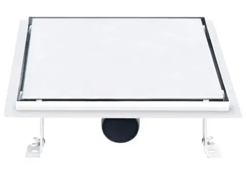 Rigolă de duș capac plat gresie 2-în-1 28x28 cm oțel inoxidabil - 4/5