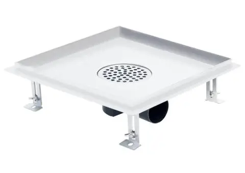 Rigolă de duș capac plat gresie 2-în-1 28x28 cm oțel inoxidabil - 5/5