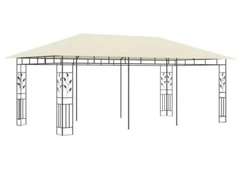 Pavilion cu plasă anti-țânțari, crem, 6 x 3 x 2,73 m - 2/5