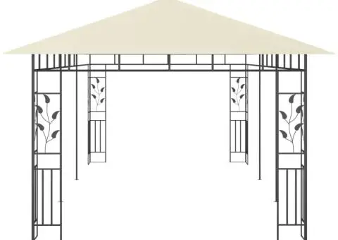 Pavilion cu plasă anti-țânțari, crem, 6 x 3 x 2,73 m - 4/5