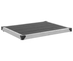 vidaXL Cădiță de duș de exterior gri 80x62 cm WPC și oțel inoxidabil