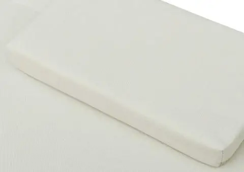 Pat șezlong de exterior cu baldachin și perne, alb crem - 5/5