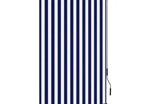 Jaluzea tip rulou de exterior, albastru și alb, 120 x 250 cm - 1/5