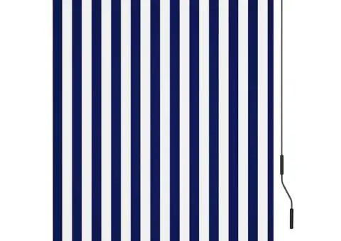 Jaluzea tip rulou de exterior, albastru și alb, 120 x 250 cm - 2/5