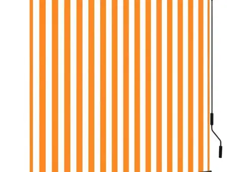 Jaluzea tip rulou de exterior, alb și portocaliu, 160 x 250 cm - 1/5
