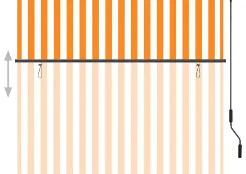 Jaluzea tip rulou de exterior, alb și portocaliu, 160 x 250 cm - 3/5