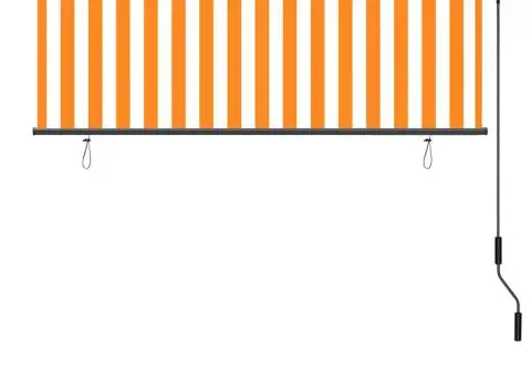 Jaluzea tip rulou de exterior, alb și portocaliu, 160 x 250 cm - 4/5