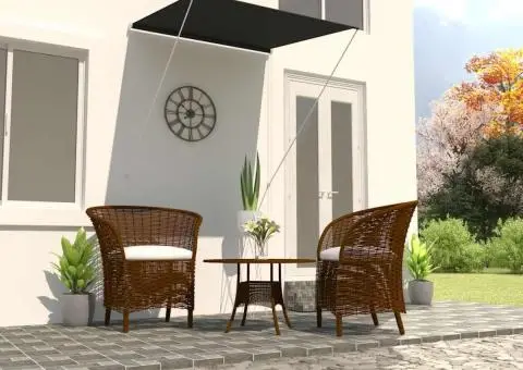 Copertină retractabilă, antracit, 100 x 150 cm - 1/5