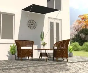 vidaXL Copertină retractabilă, antracit, 100 x 150 cm