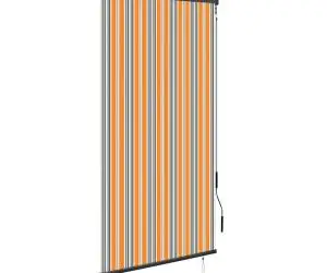 vidaXL Jaluzea tip rulou de exterior, galben și albastru, 100 x 250 cm