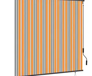 vidaXL Jaluzea tip rulou de exterior, galben și albastru, 170 x 250 cm