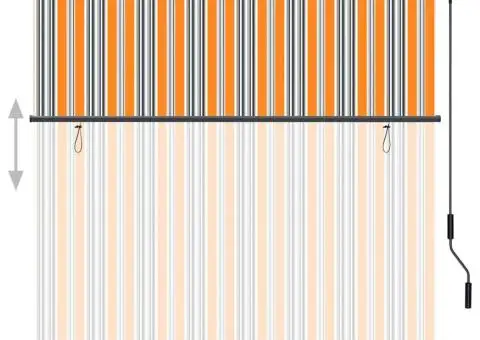 Jaluzea tip rulou de exterior, galben și albastru, 170 x 250 cm - 3/5