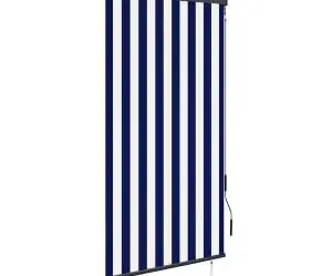 vidaXL Jaluzea tip rulou de exterior, albastru și alb, 80 x 250 cm