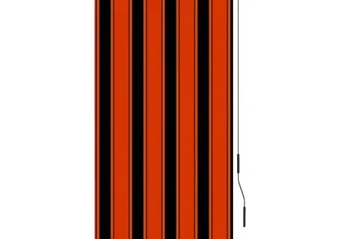 Jaluzea tip rulou de exterior, portocaliu și maro, 80 x 250 cm - 2/5