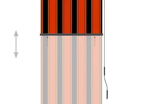Jaluzea tip rulou de exterior, portocaliu și maro, 80 x 250 cm - 3/5