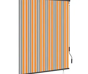 vidaXL Jaluzea tip rulou de exterior, galben și albastru, 140 x 250 cm