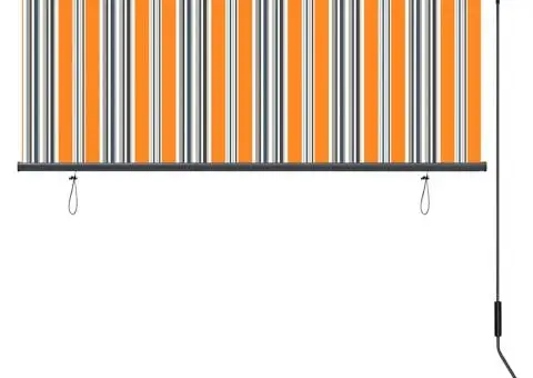 Jaluzea tip rulou de exterior, galben și albastru, 140 x 250 cm - 4/5