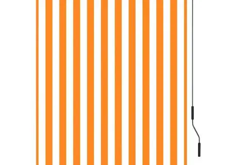 Jaluzea tip rulou de exterior, alb și portocaliu, 120 x 250 cm - 2/5