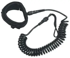 vidaXL Lesă pentru placă SUP spiralată, negru, 10 inci
