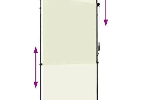 Jaluzea tip rulou de exterior, crem, 120 x 270 cm - 3/5