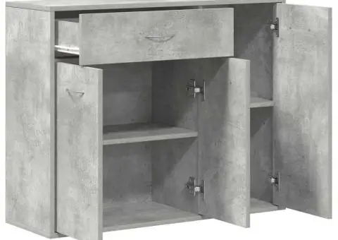 Dulap, gri beton, 88 x 30 x 70 cm, lemn prelucrat - 5/5