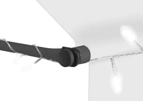 Copertină retractabilă manual cu LED, crem, 250 cm - 5/5