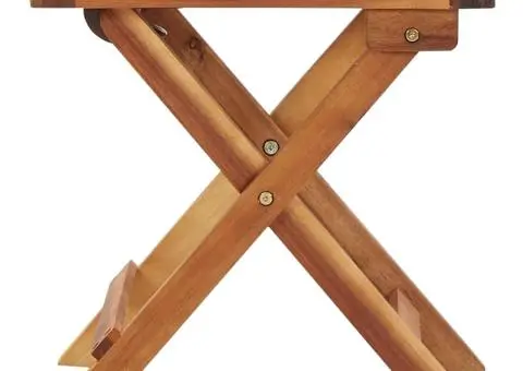 Măsuță de cafea pliabilă de gradină, 40x40x40cm, lemn de acacia - 3/5