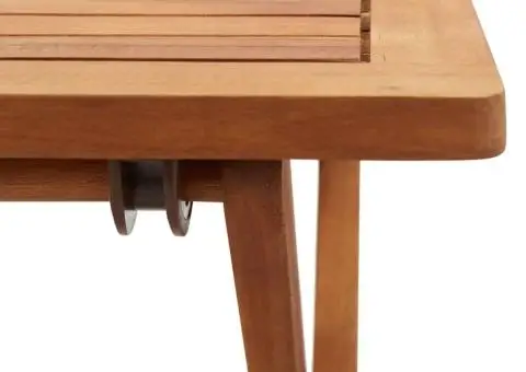 Măsuță de cafea pliabilă de gradină, 40x40x40cm, lemn de acacia - 4/5