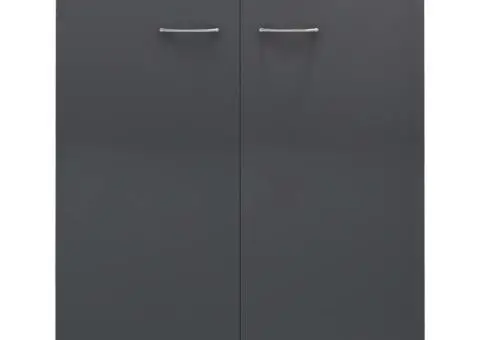 Dulap, gri extralucios, 60x30x75 cm, lemn prelucrat - 5/5