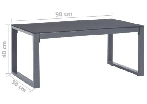 Măsuță de cafea, 90 x 50 x 40 cm, aluminiu - 3/3