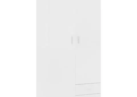 Șifonier, alb, 80x52x180 cm, lemn prelucrat - 2/5