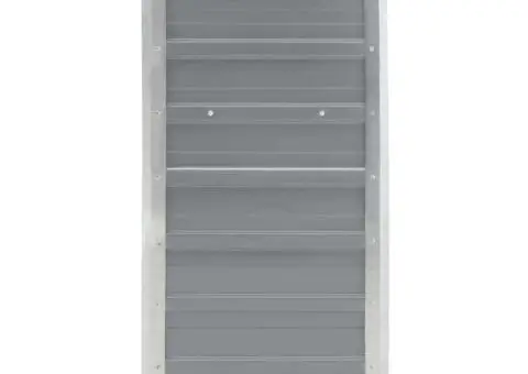 Strat înălțat grădină, gri, 320 x 40 x 77 cm, oțel galvanizat - 4/5